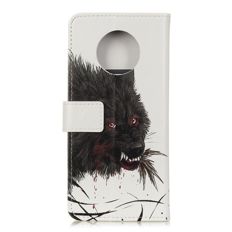 Flip Case Leren Huawei Mate 40 Pro Hongerige Wolf