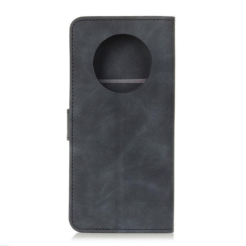 Flip Case Leren Huawei Mate 40 Pro Rood Zwart Vintage Khazneh Leereffect