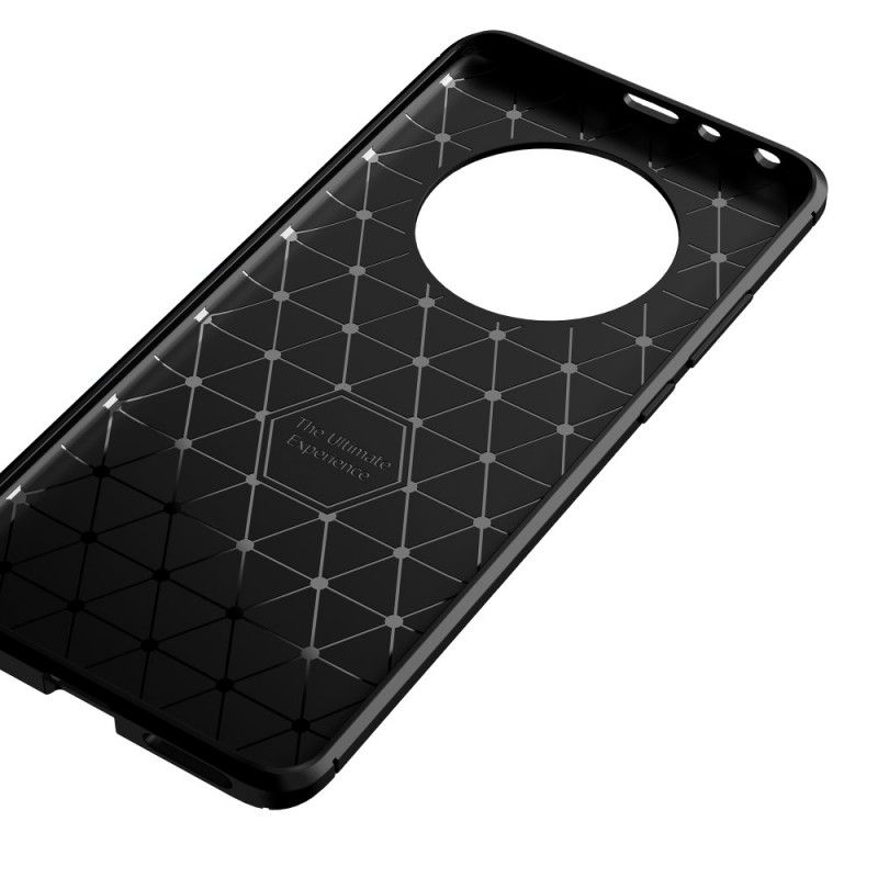 Hoesje Huawei Mate 40 Pro Donkerblauw Zwart Flexibele Koolstofvezelstructuur