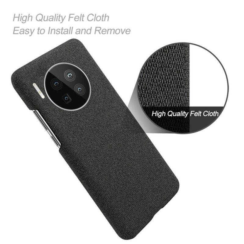 Hoesje Huawei Mate 40 Pro Grijs Zwart Chique Stof