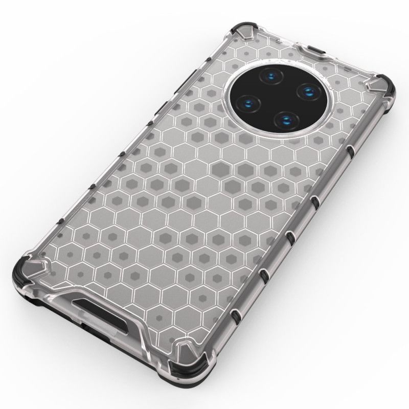 Hoesje Huawei Mate 40 Pro Wit Zwart Honingraatstijl