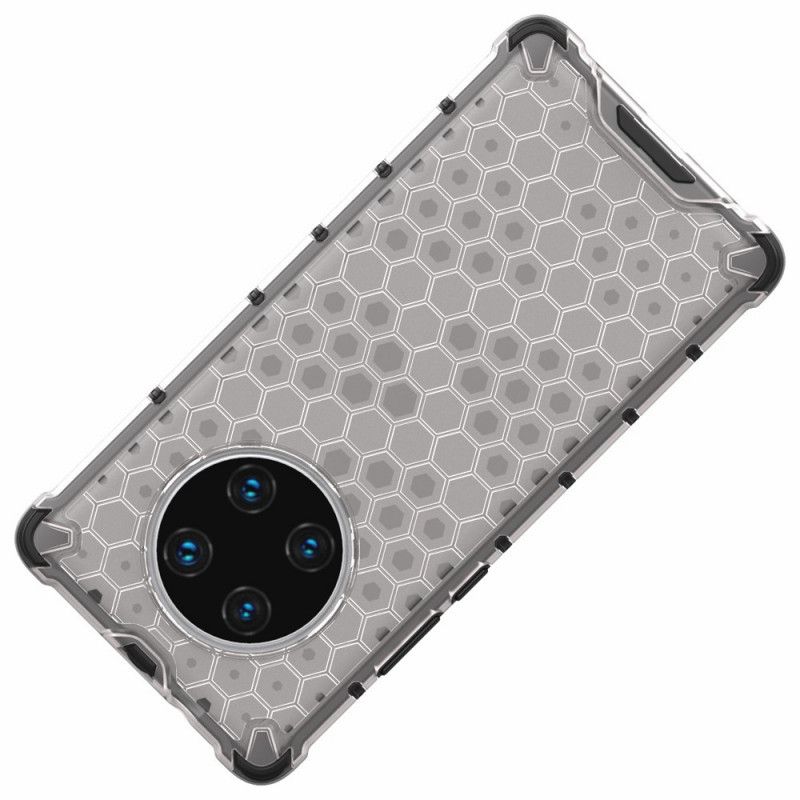 Hoesje Huawei Mate 40 Pro Wit Zwart Honingraatstijl