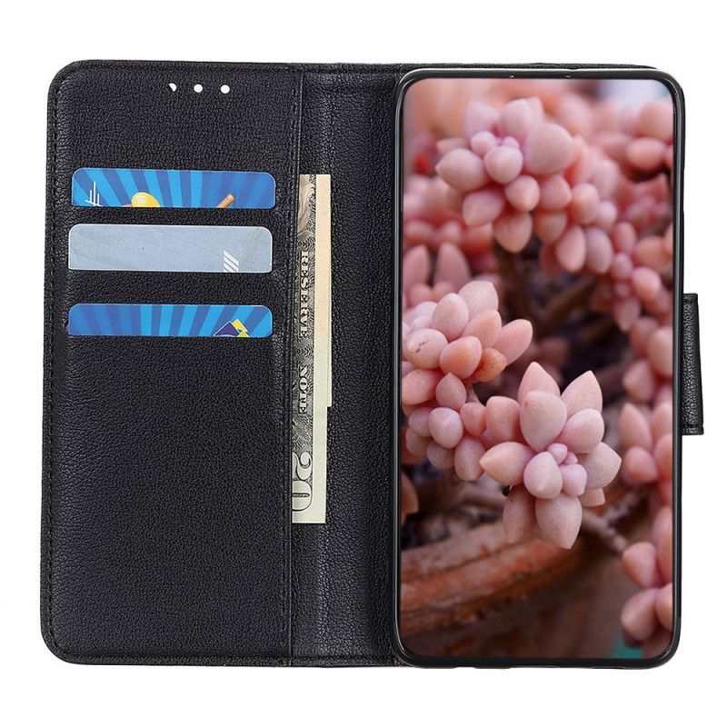 Leren Hoesje Huawei Mate 40 Pro Donkerblauw Zwart Lychee Leertextuur