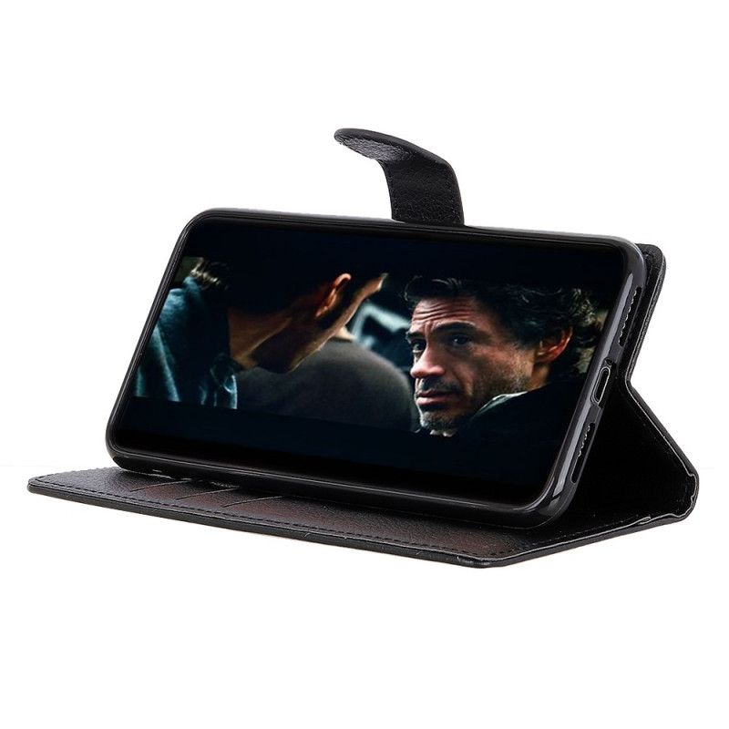 Leren Hoesje Huawei Mate 40 Pro Rood Zwart Traditie Van Lychee Leer