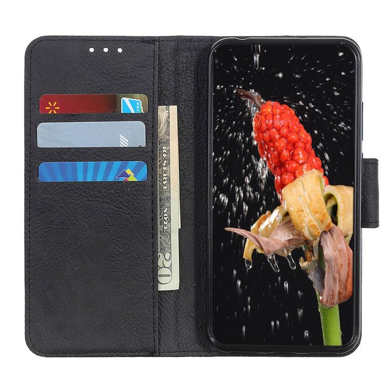 Leren Hoesje voor Huawei Mate 40 Pro Rood Zwart Getextureerde Lychee
