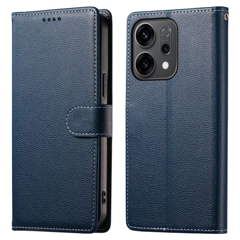 Flip Case Leren Oppo Reno 14 5g Effen Leerlook
