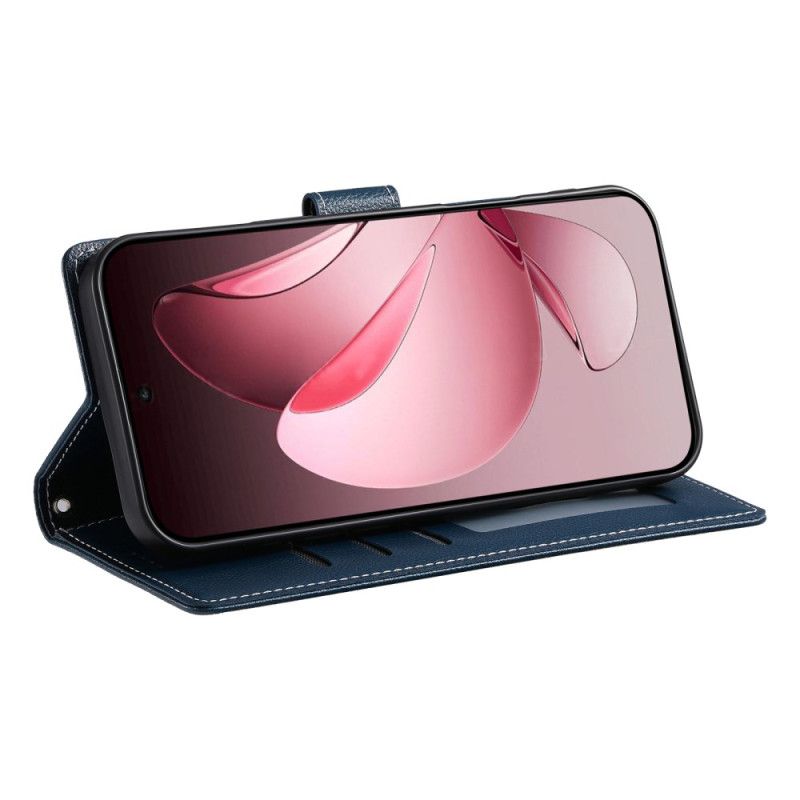 Flip Case Leren Oppo Reno 14 5g Effen Leerlook