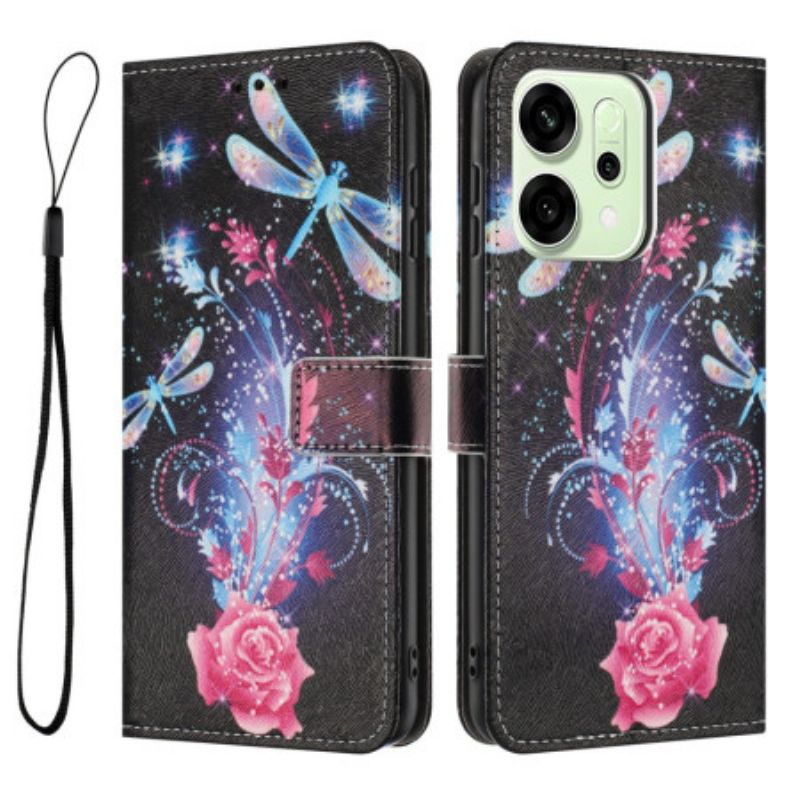 Flip Case Leren Oppo Reno 14 5g Libellen