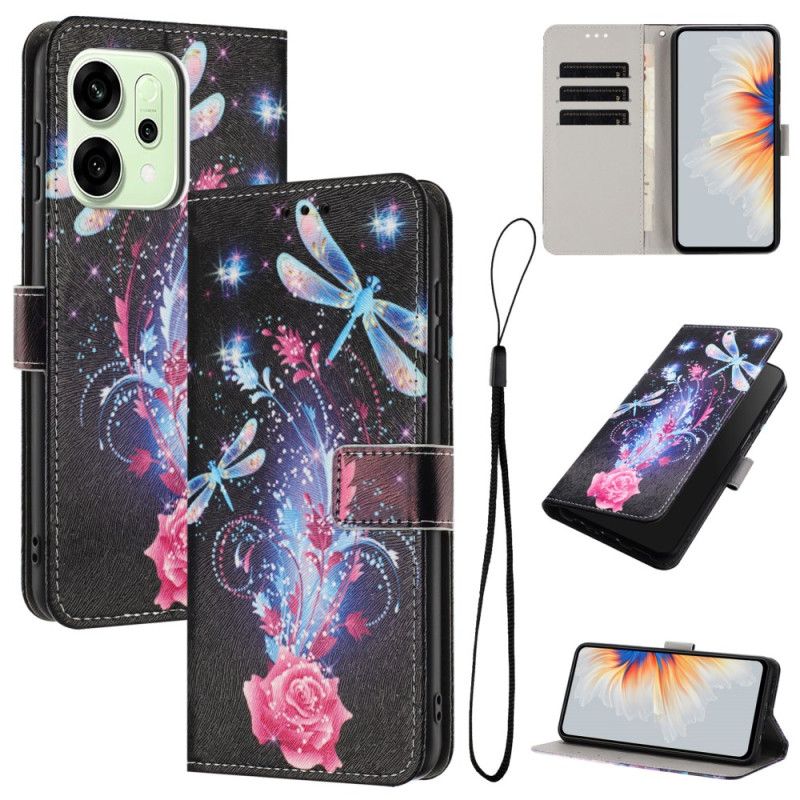 Flip Case Leren Oppo Reno 14 5g Libellen