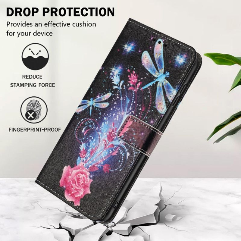 Flip Case Leren Oppo Reno 14 5g Libellen