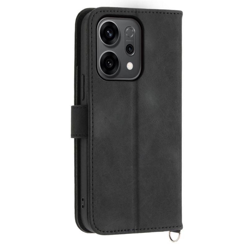 Folio-hoesje Oppo Reno 14 5g Bloemenpatroon En Bandjes