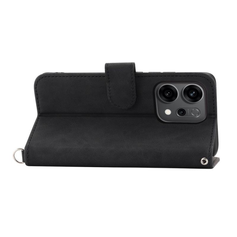 Folio-hoesje Oppo Reno 14 5g Bloemenpatroon En Bandjes