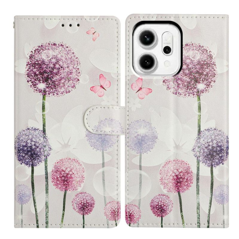 Folio-hoesje Oppo Reno 14 5g Paardenbloemen