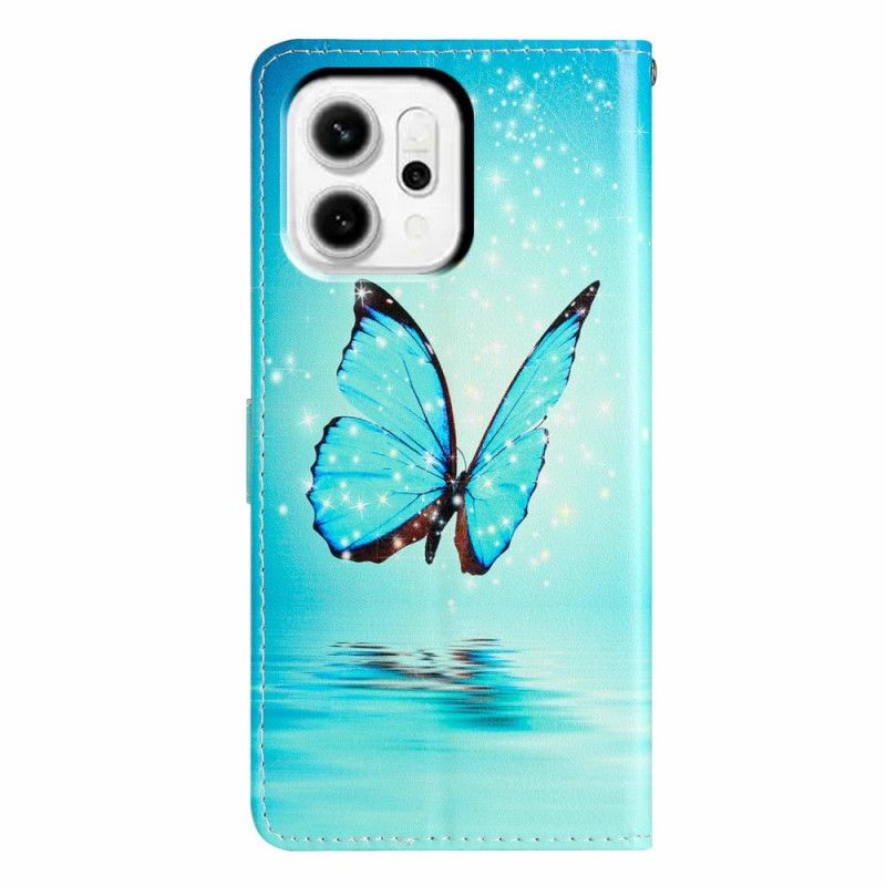 Folio-hoesje Oppo Reno 14 5g Telefoonhoesje Blauwe Vlinder
