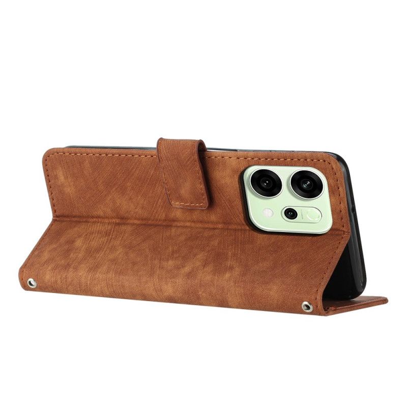 Folio-hoesje Oppo Reno 14 5g Telefoonhoesje Retro Ontwerp