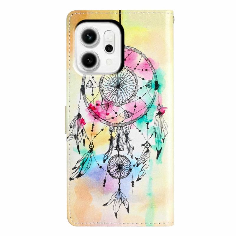 Leren Hoesje Oppo Reno 14 5g Dromenvanger Aquarel Bescherming Hoesje
