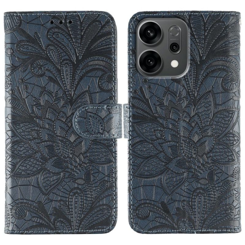 Leren Hoesje Oppo Reno 14 5g Kanten Mandala Bescherming Hoesje