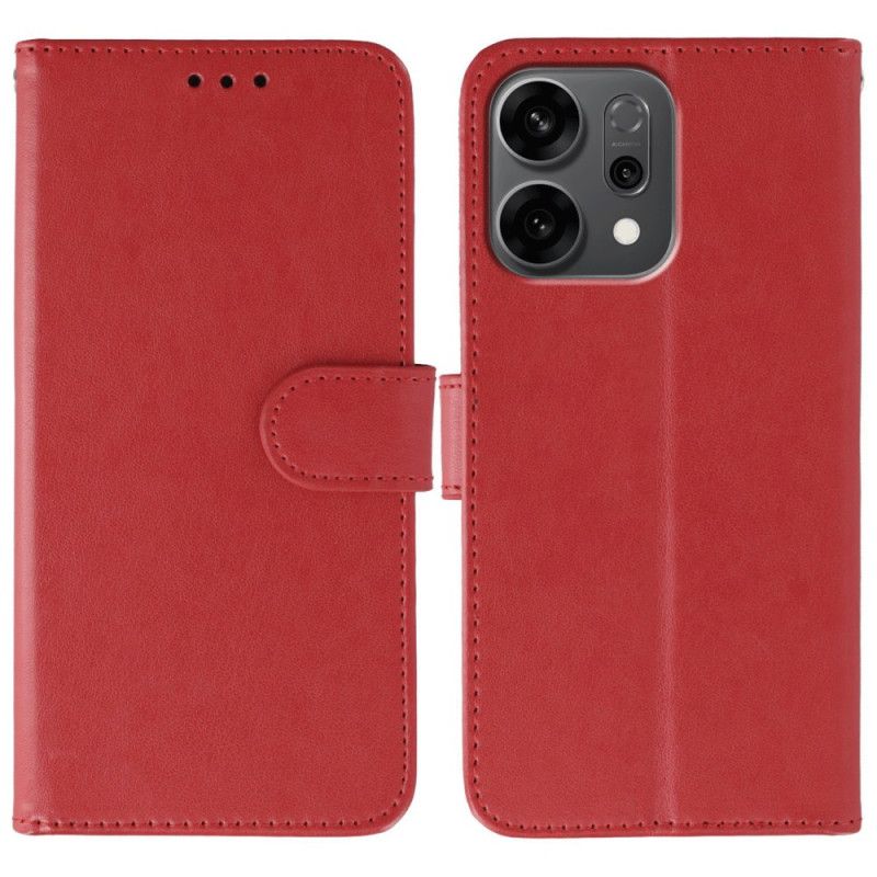 Leren Hoesje Oppo Reno 14 5g Leerlook Met Bandje Bescherming Hoesje