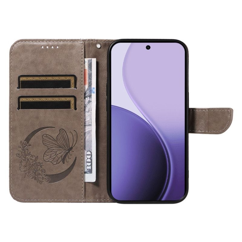 Leren Hoesje Oppo Reno 14 5g Vlinderdesign