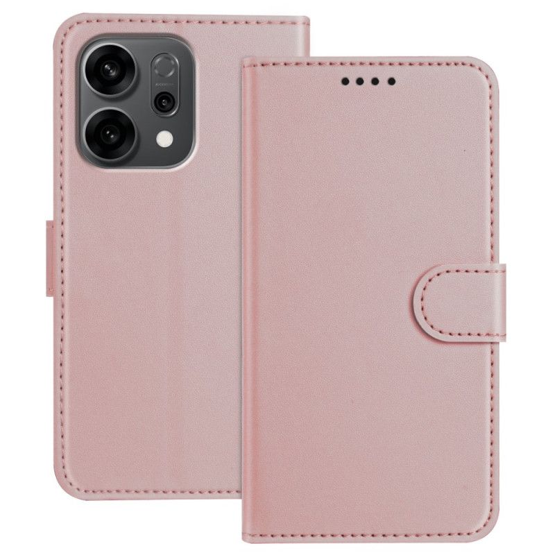 Leren Hoesje Voor Oppo Reno 14 5g Stiksels