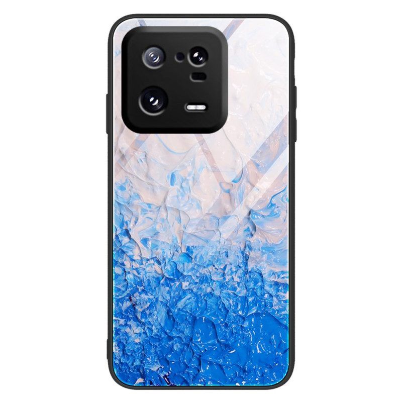 Hoesje voor Xiaomi 13 Pro Marmeren Kleuren Gehard Glas