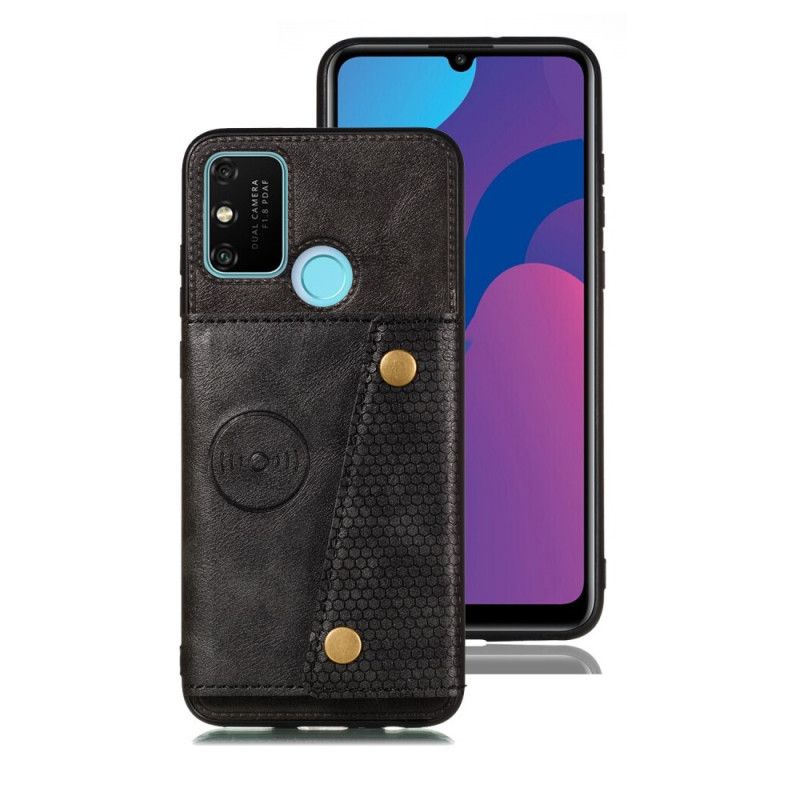 Case Hoesje Samsung Galaxy A21s Grijs Zwart Telefoonhoesje Snap Portemonnee