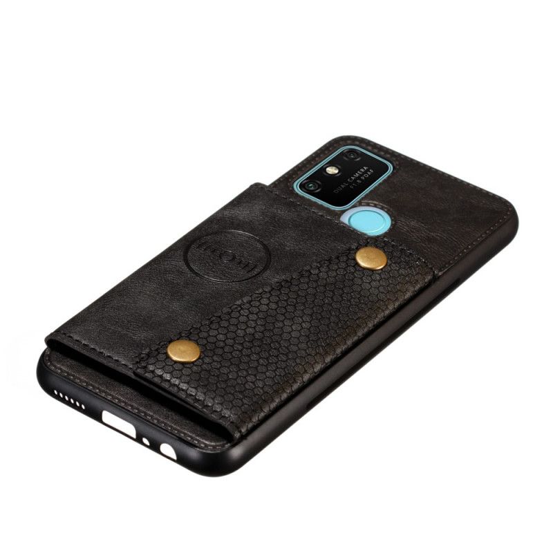 Case Hoesje Samsung Galaxy A21s Grijs Zwart Telefoonhoesje Snap Portemonnee