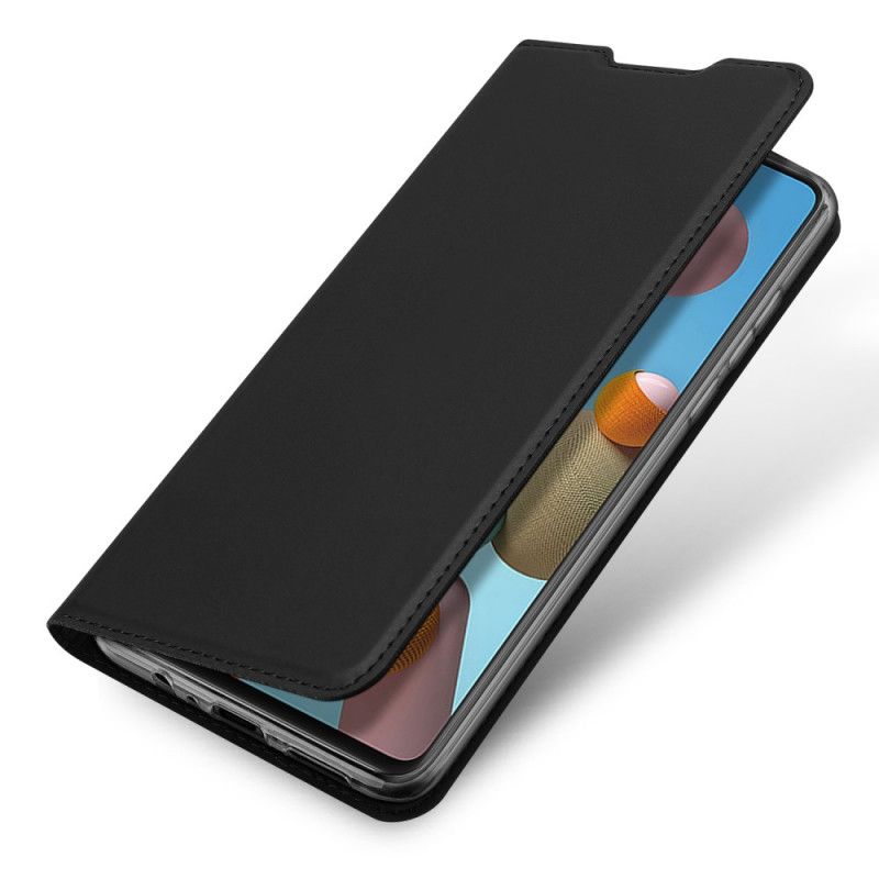 Folio-hoesje Samsung Galaxy A21s Donkerblauw Zwart Pro Dux Ducis Huid