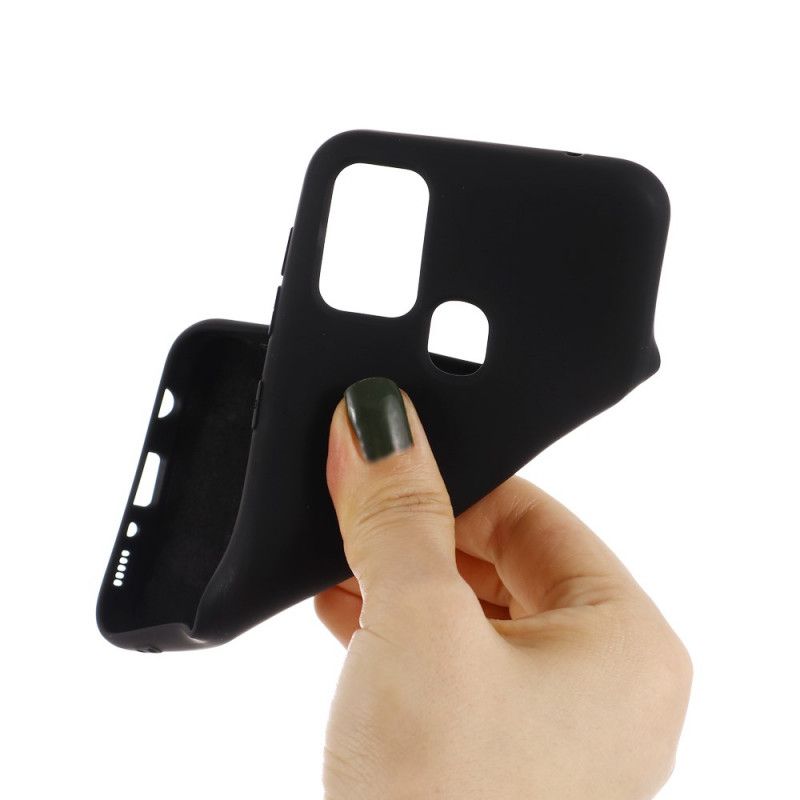 Hoesje Samsung Galaxy A21s Rood Zwart Siliconenvloeistof