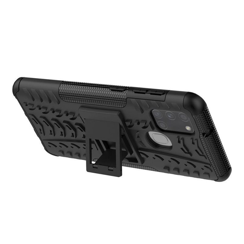 Hoesje Samsung Galaxy A21s Wit Zwart Hyperresistent