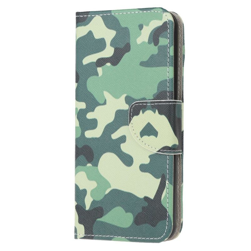 Leren Hoesje Samsung Galaxy A21s Militaire Camouflage
