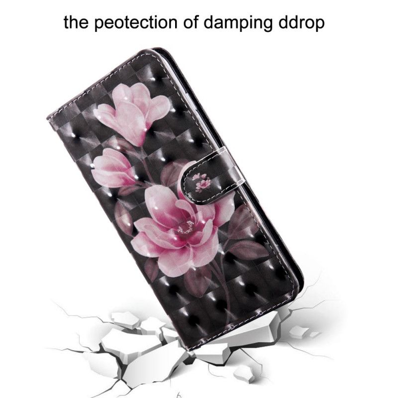 Leren Hoesje Samsung Galaxy A21s Telefoonhoesje Bloemen Bloeien