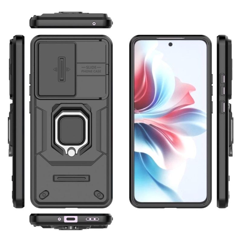 Hoesje Oppo Reno 11f 5g Ringbestendige Verschuifbare Camerabeschermer