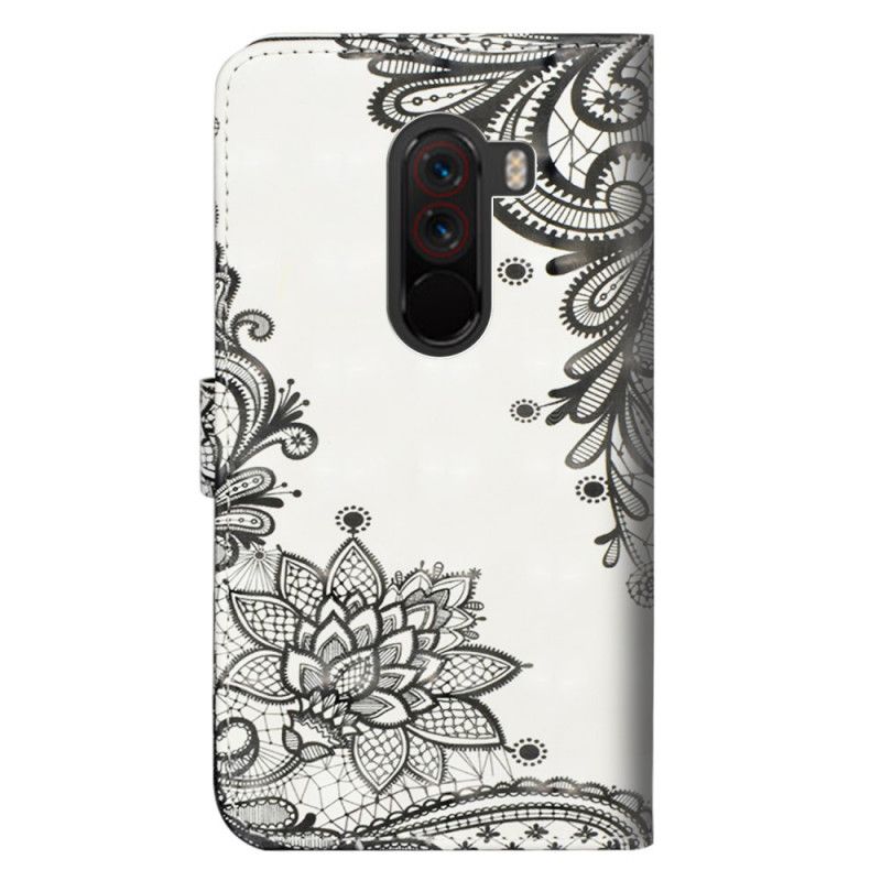 Bescherming Hoesje Xiaomi Pocophone F1 Telefoonhoesje Kanten Bloemenmandala