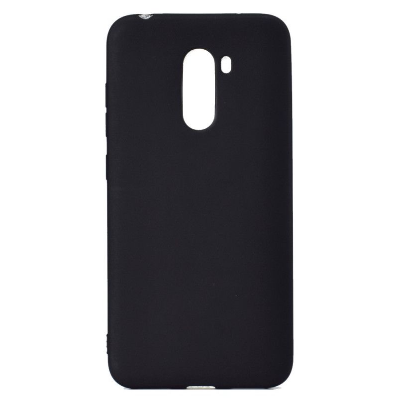 Case Hoesje Xiaomi Pocophone F1 Wit Zwart Telefoonhoesje Zachte Matte Siliconen