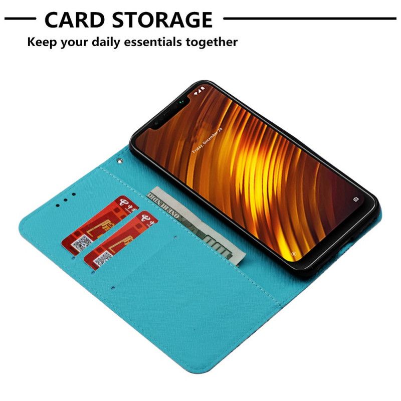 Cover Folio-hoesje Xiaomi Pocophone F1 Rood Telefoonhoesje Aquarel Dromenvanger
