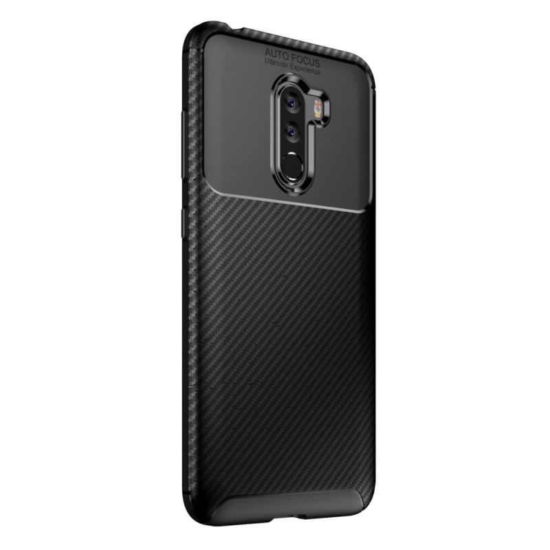 Hoesje voor Xiaomi Pocophone F1 Donkerblauw Zwart Flexibele Koolstofvezel