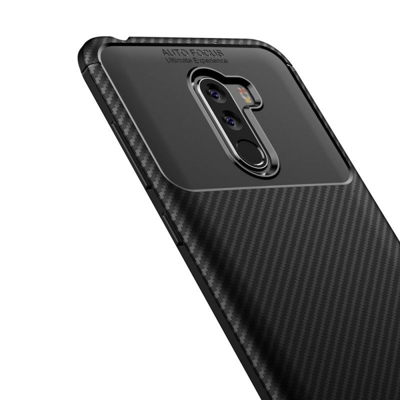 Hoesje voor Xiaomi Pocophone F1 Donkerblauw Zwart Flexibele Koolstofvezel