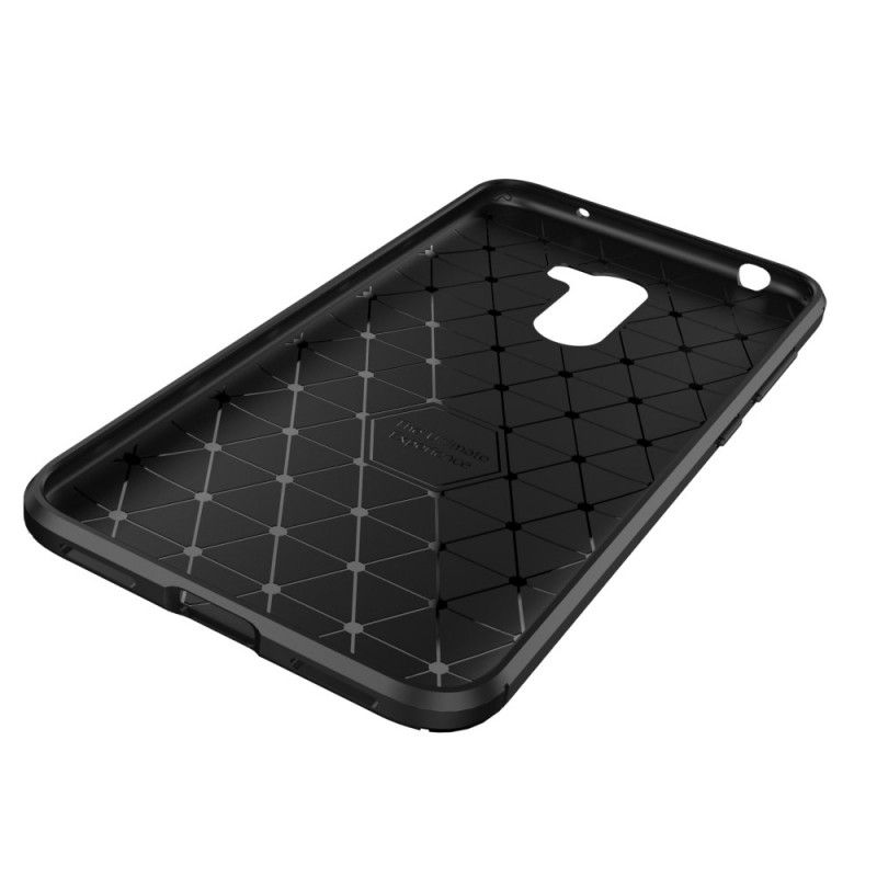 Hoesje voor Xiaomi Pocophone F1 Donkerblauw Zwart Flexibele Koolstofvezel