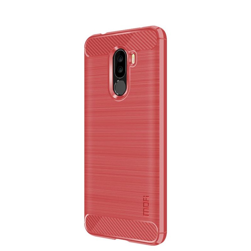 Hoesje voor Xiaomi Pocophone F1 Grijs Zwart Mofi Geborstelde Koolstofvezel