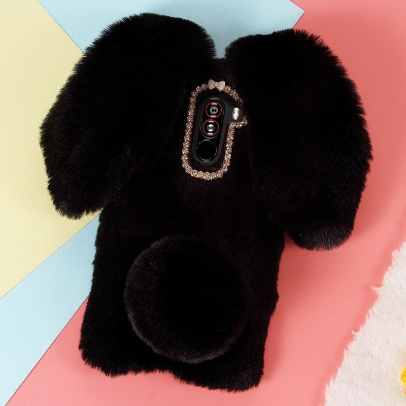 Hoesje Xiaomi Pocophone F1 Bruin Roze Konijn Diamanten