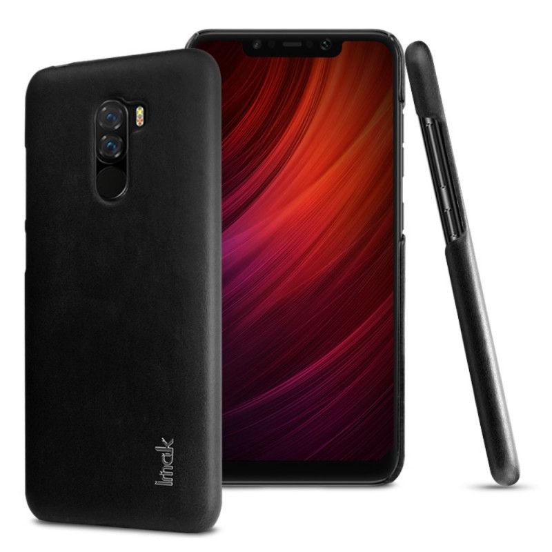 Hoesje Xiaomi Pocophone F1 Bruin Zwart Imak Ruiyi Serie Leereffect