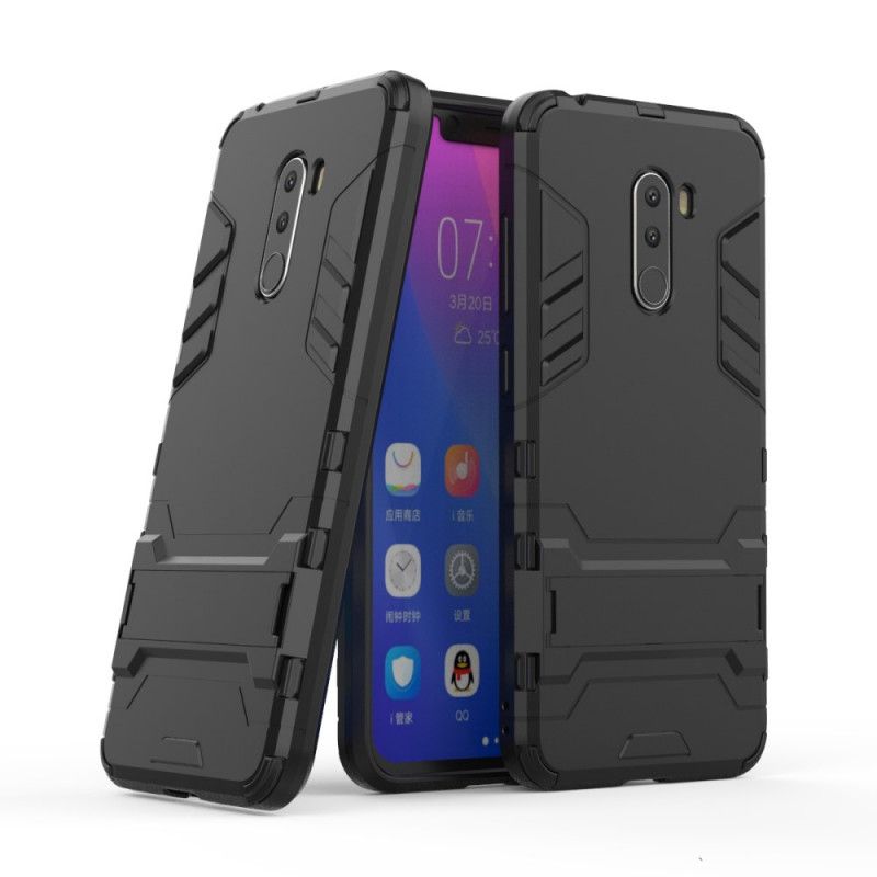 Hoesje Xiaomi Pocophone F1 Donkerblauw Zwart Ultrabestendige Tong