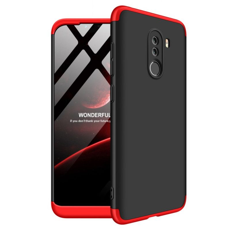 Hoesje Xiaomi Pocophone F1 Rood Zwart Afneembare Gkk