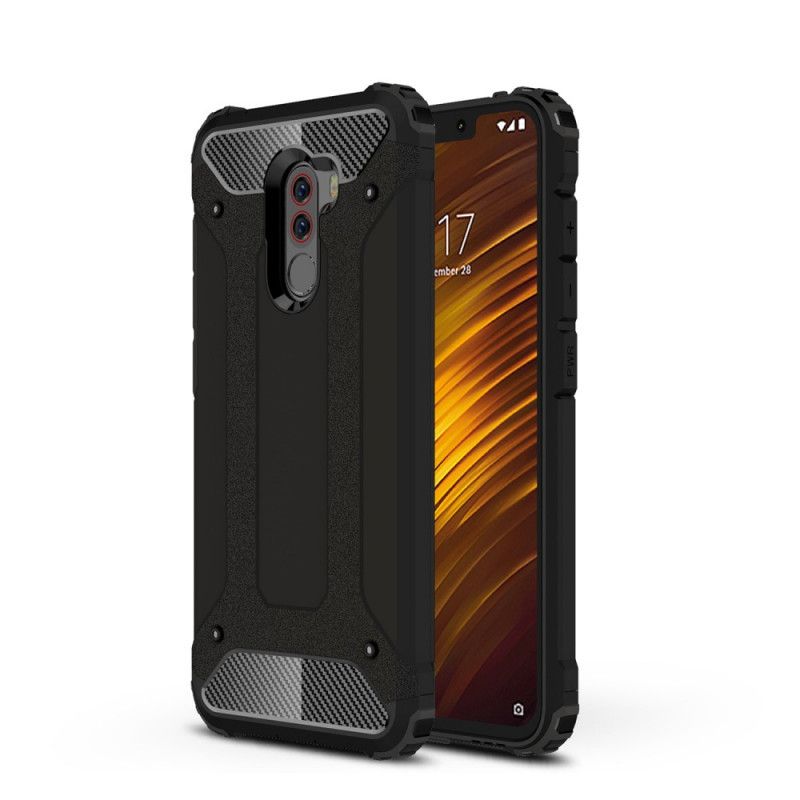 Hoesje Xiaomi Pocophone F1 Wit Zwart Overlevende