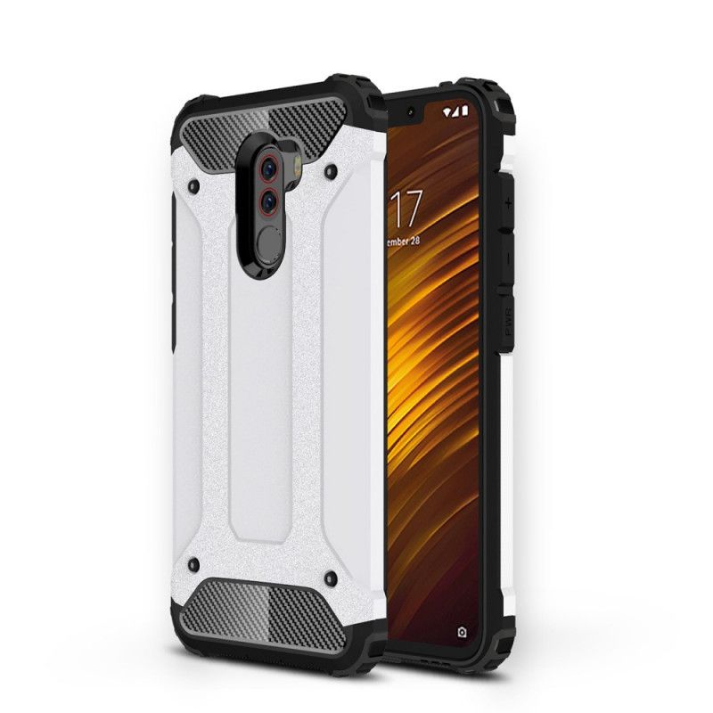 Hoesje Xiaomi Pocophone F1 Wit Zwart Overlevende