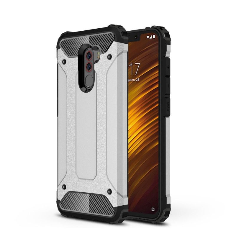 Hoesje Xiaomi Pocophone F1 Wit Zwart Overlevende