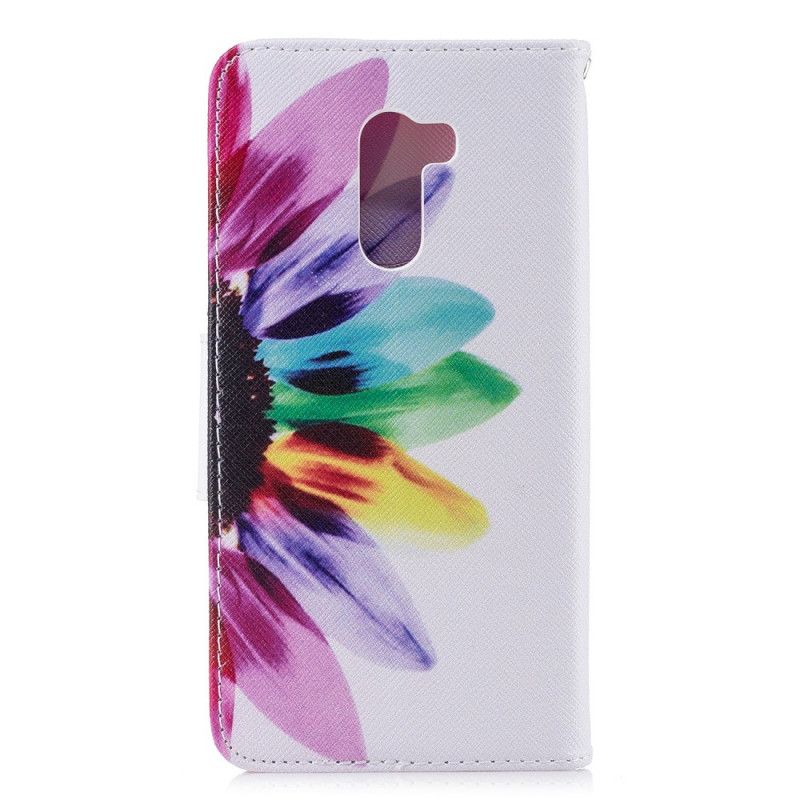 Leren Hoesje voor Xiaomi Pocophone F1 Aquarelbloem