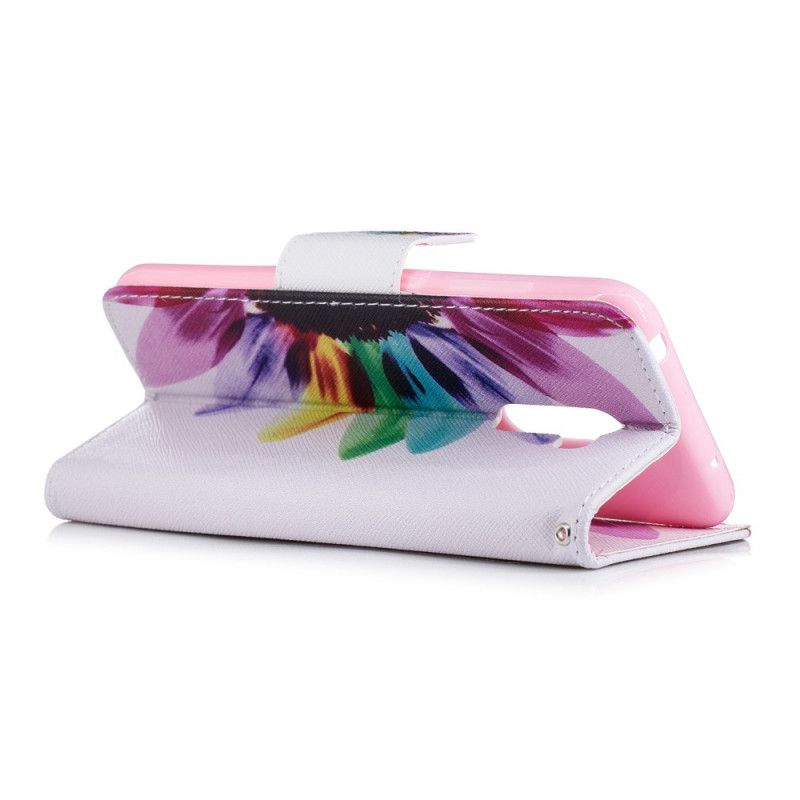 Leren Hoesje voor Xiaomi Pocophone F1 Aquarelbloem