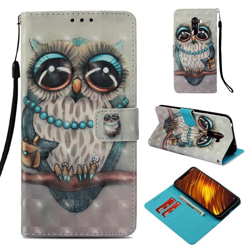 Leren Hoesje voor Xiaomi Pocophone F1 Mevrouw Uil
